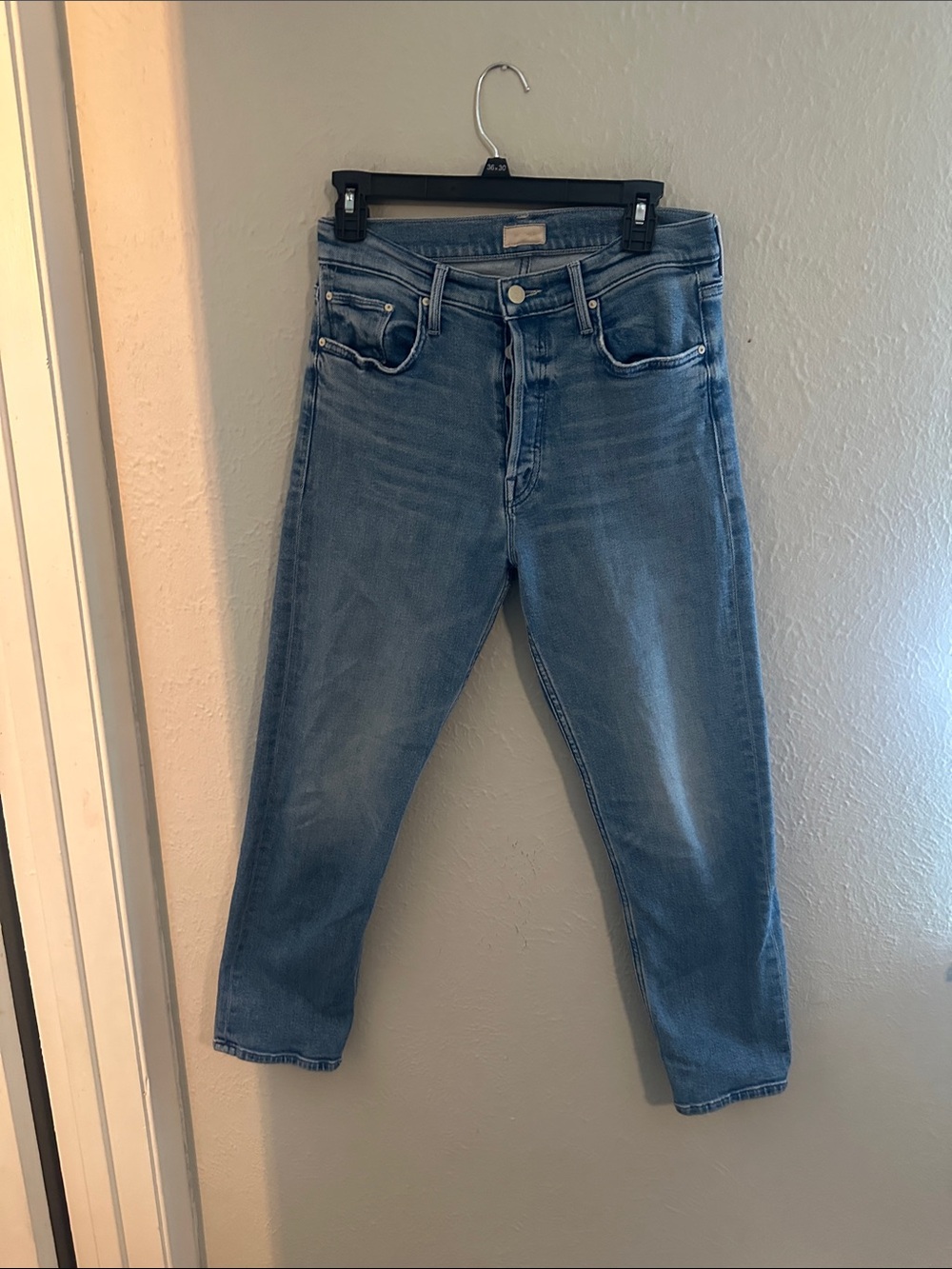 MOTHER Light Blue High-Rise Jeans